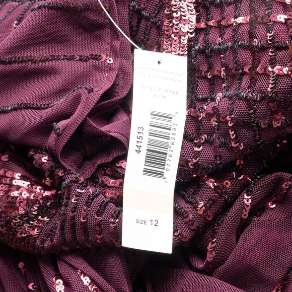 R&M Richards -  Sequin Art Deco Evening Gown - Picture 8 of 13